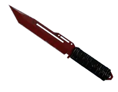 Image of ★ Paracord Knife | Crimson Web (Well-Worn)